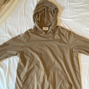 FiveFour Lightweight Hoodie with front pocket - Size Large - Brown/tan